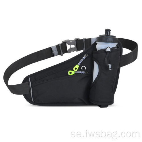 Anpassad grossistkampanj Polyester Sports Running Waterproof Midjeväska Sling Crossbody Custom Fanny Pack